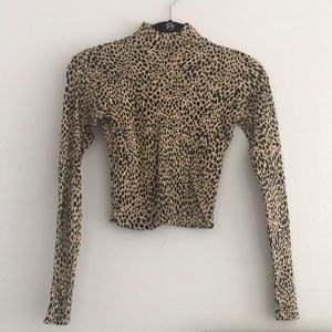 Brandy Daniela Turtleneck Cheetah/Leopard Print
